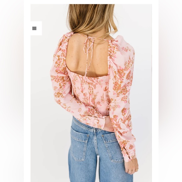 NWT FREE PEOPLE Hilary Printed Top - Picture 6 of 10